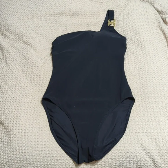 Tory Burch One Shoulder One Piece Swim Suit